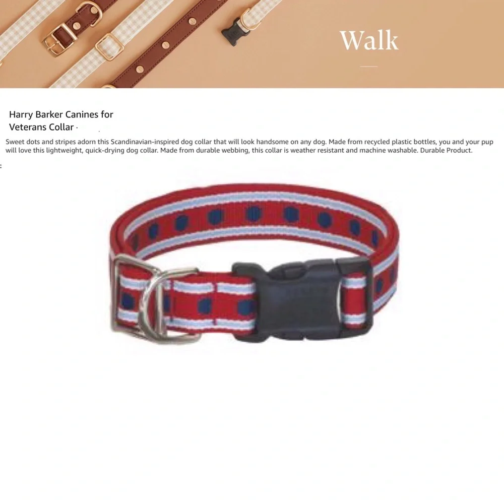 Harry Barker Canines for Veterans Dog Collar